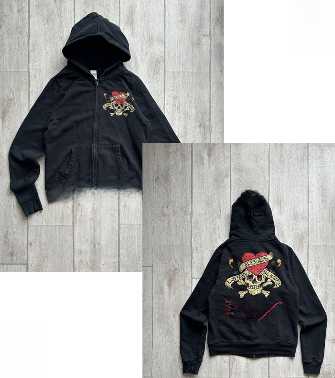 Men's Zip Hoodie Tiger Print Sweatshirt