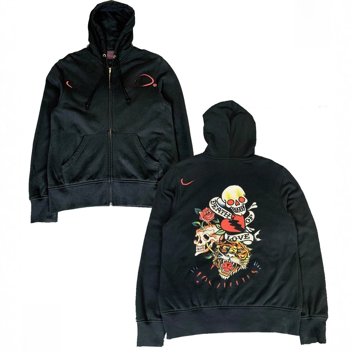 Men's Zip Hoodie Tiger Print Sweatshirt