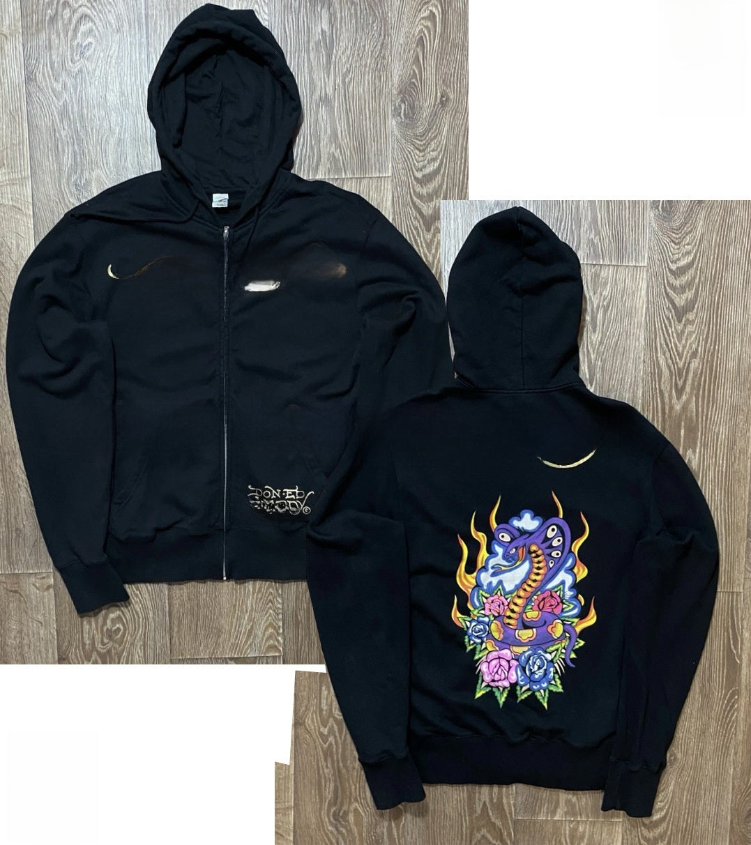 Men's Zip Hoodie Tiger Print Sweatshirt
