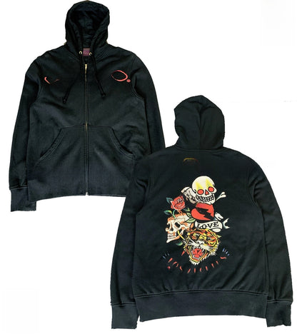 Men's Zip Hoodie Tiger Print Sweatshirt