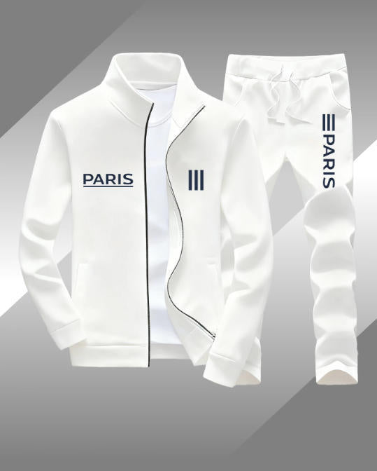 Men's Zipper Jacket and Trousers Set