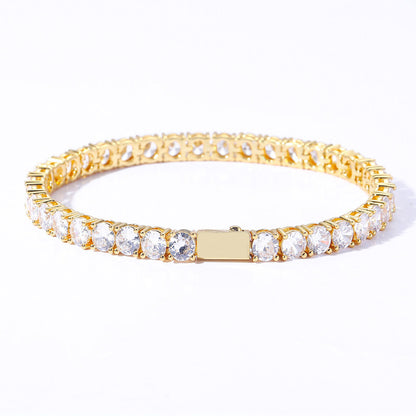 Men's Zircon Tennis Bracelet with Spring Clasp