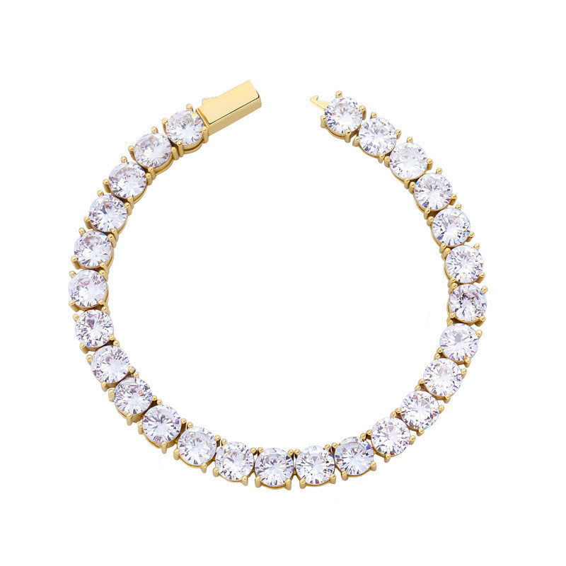 Men's Zircon Tennis Bracelet with Spring Clasp
