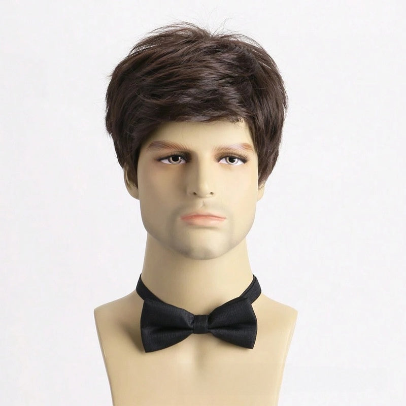 Men Short Curly Synthetic Wig
