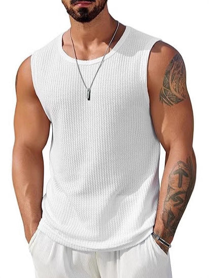Men Sleeveless Vest Tank Top Breathable Summer Casual