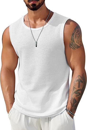 Men Sleeveless Vest Tank Top Breathable Summer Casual