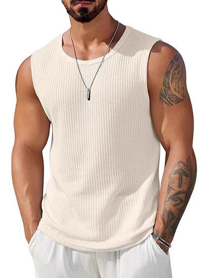 Men Sleeveless Vest Tank Top Breathable Summer Casual