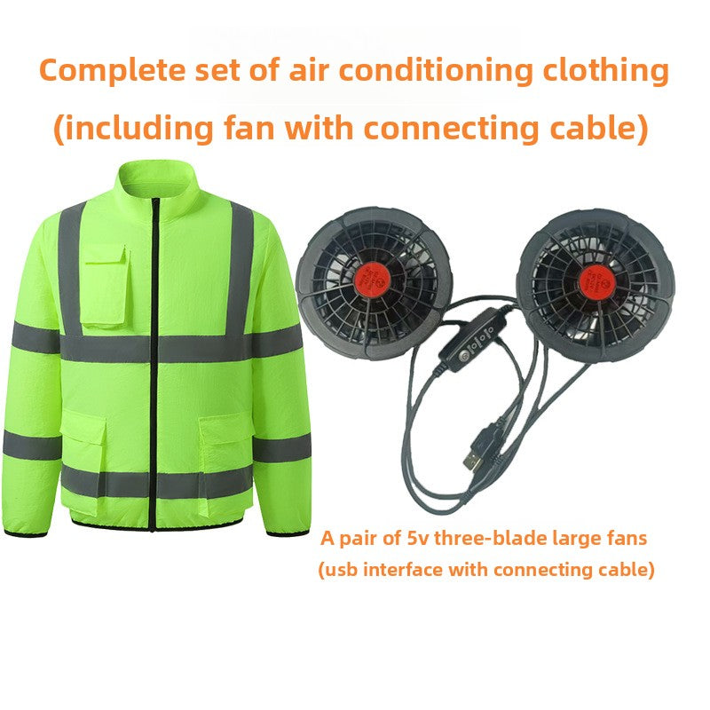 Men Summer Work Fan Vest Sun Protection Air Conditioning Clothing
