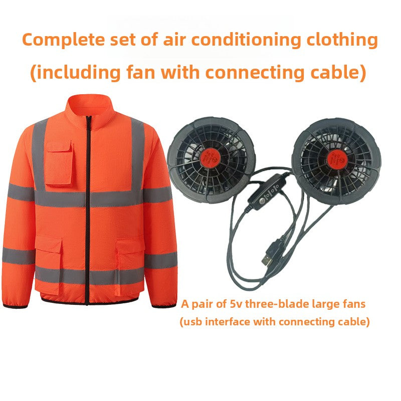 Men Summer Work Fan Vest Sun Protection Air Conditioning Clothing