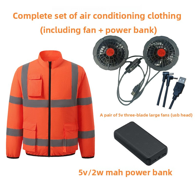Men Summer Work Fan Vest Sun Protection Air Conditioning Clothing