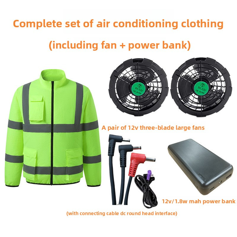 Men Summer Work Fan Vest Sun Protection Air Conditioning Clothing