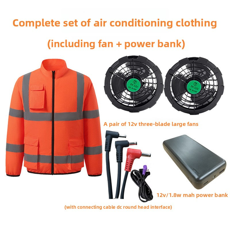 Men Summer Work Fan Vest Sun Protection Air Conditioning Clothing