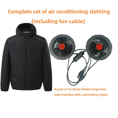 Men Summer Work Fan Vest Sun Protection Air Conditioning Clothing