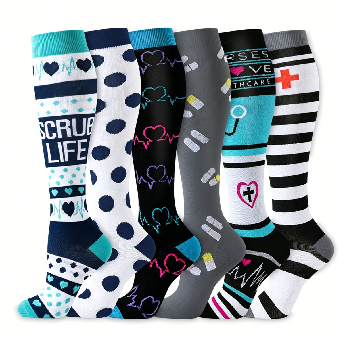 Men Women Sport Running Compression Socks Calf Pressure Socks