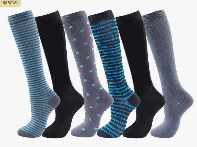 Men Women Sport Running Compression Socks Calf Pressure Socks