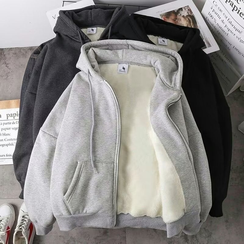 Men Zip Front Hooded Sweatshirt