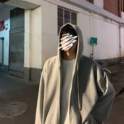 Men Zip Front Hooded Sweatshirt