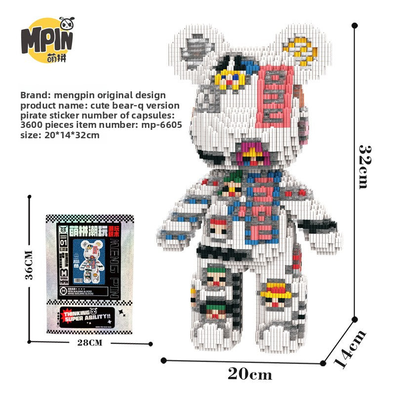 Mengli Bear Miniature Particle Building Block Assembly