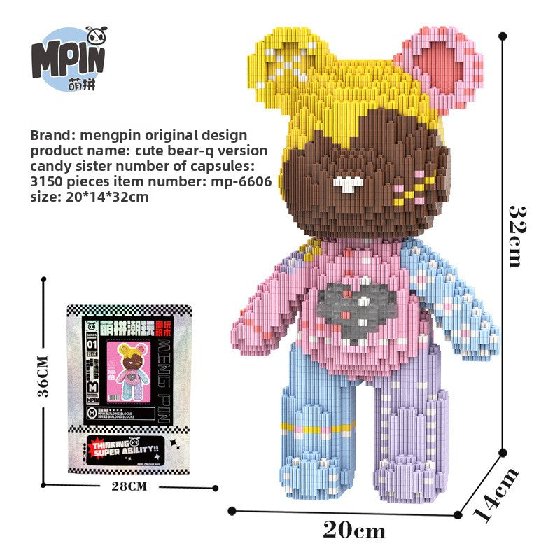 Mengli Bear Miniature Particle Building Block Assembly