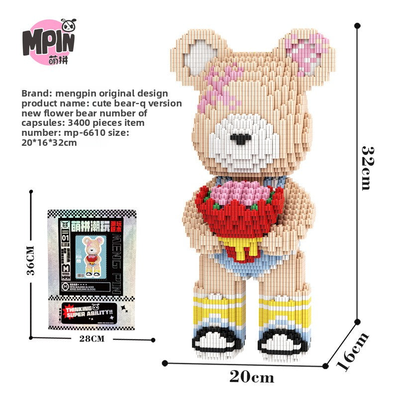 Mengli Bear Miniature Particle Building Block Assembly