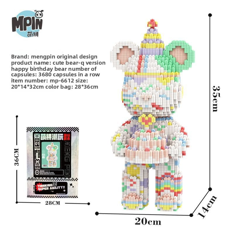 Mengli Bear Miniature Particle Building Block Assembly