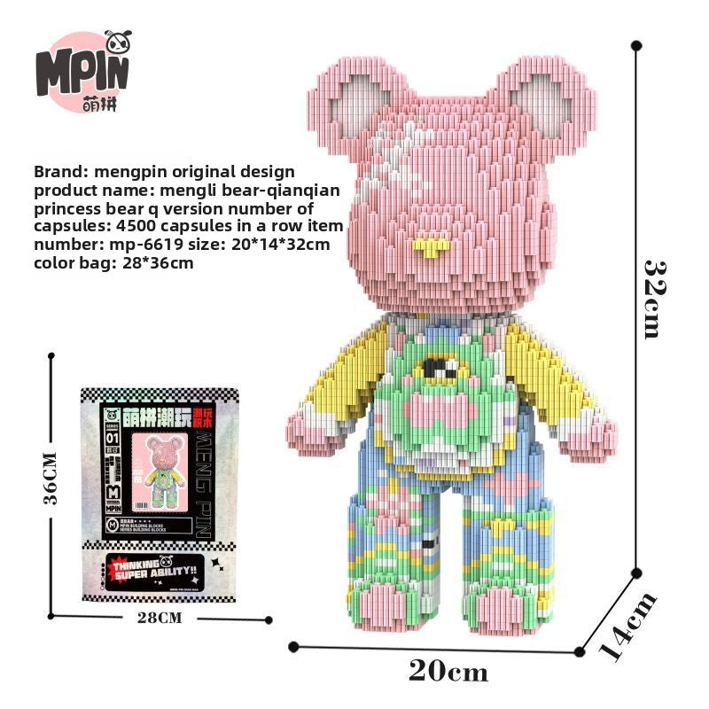 Mengli Bear Miniature Particle Building Block Assembly