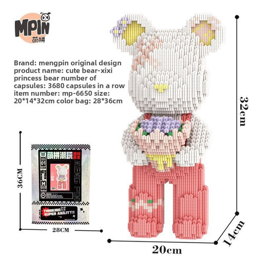 Mengli Bear Miniature Particle Building Block Assembly