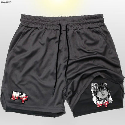 Mens 2D Printed Running Training Shorts