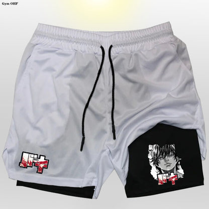 Mens 2D Printed Running Training Shorts