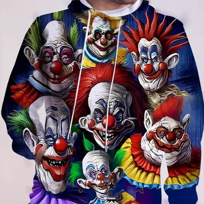 Mens 3D Digital Print Hooded Sweatshirt