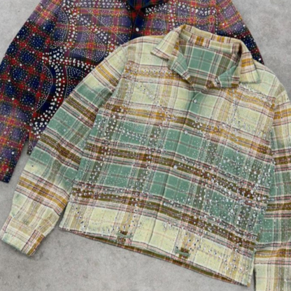 Mens 3D Floral Print Long Sleeve Shirt