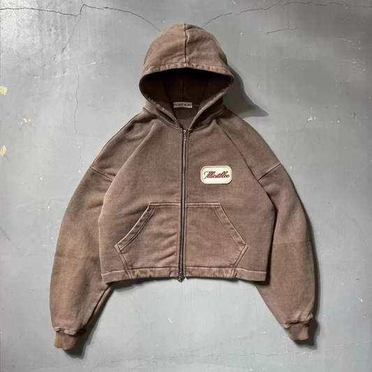 Mens 3D Print Hooded Cardigan Jacket