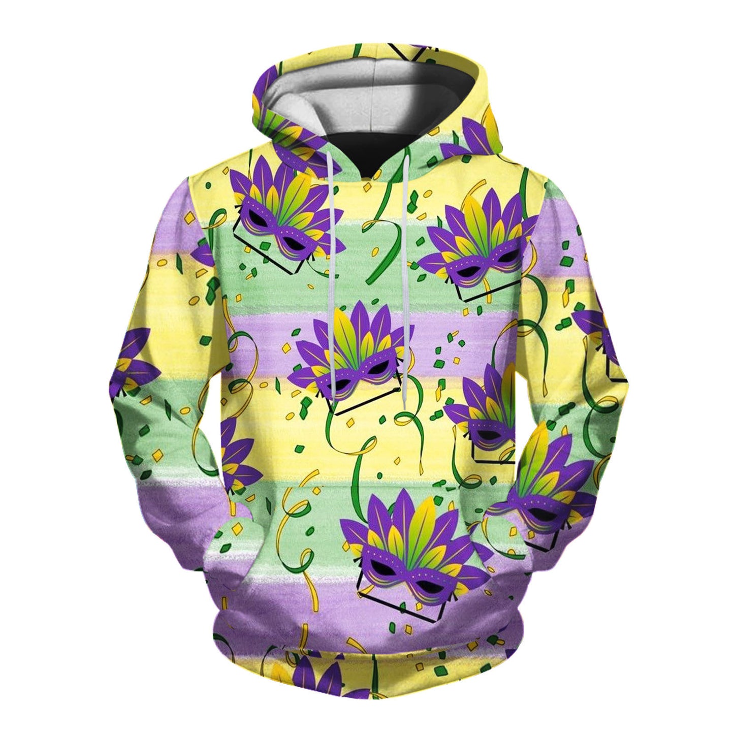 Mens 3D Printed Hooded Pullover Sweatshirt