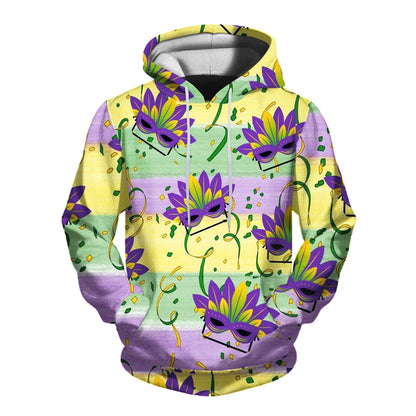 Mens 3D Printed Hooded Pullover Sweatshirt