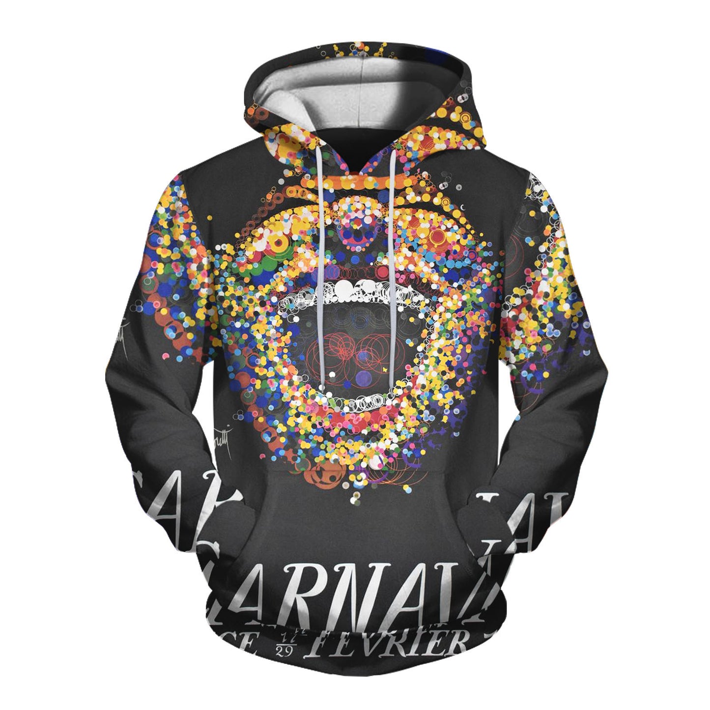 Mens 3D Printed Hooded Pullover Sweatshirt