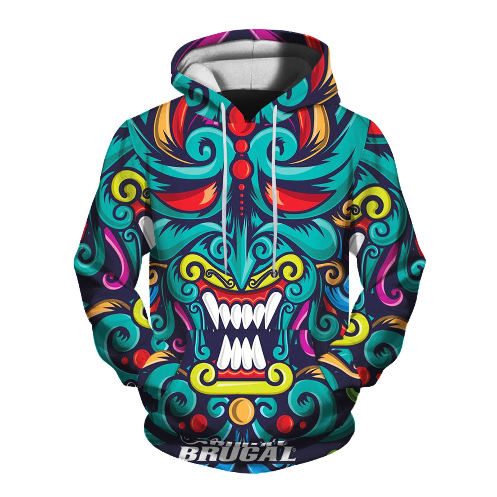 Mens 3D Printed Hooded Pullover Sweatshirt
