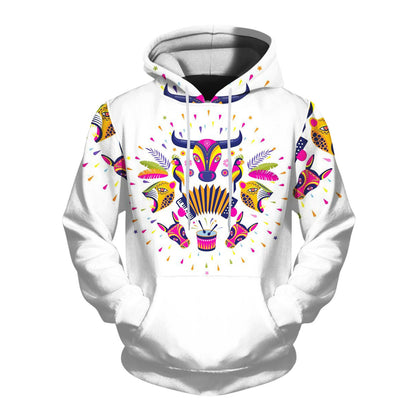 Mens 3D Printed Hooded Sweatshirt