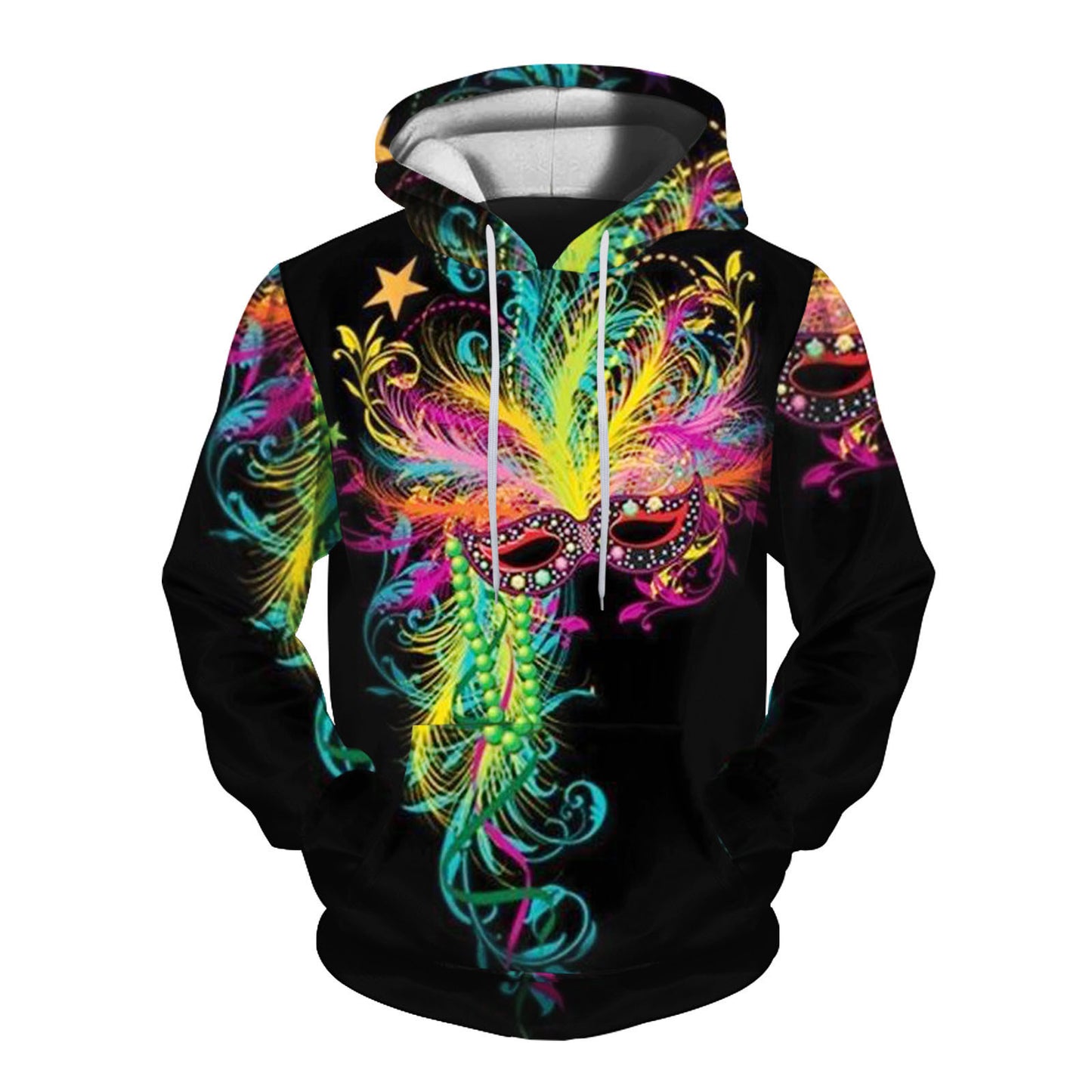 Mens 3D Printed Hooded Sweatshirt