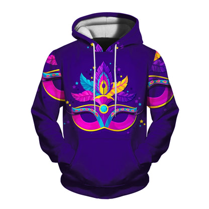 Mens 3D Printed Hooded Sweatshirt