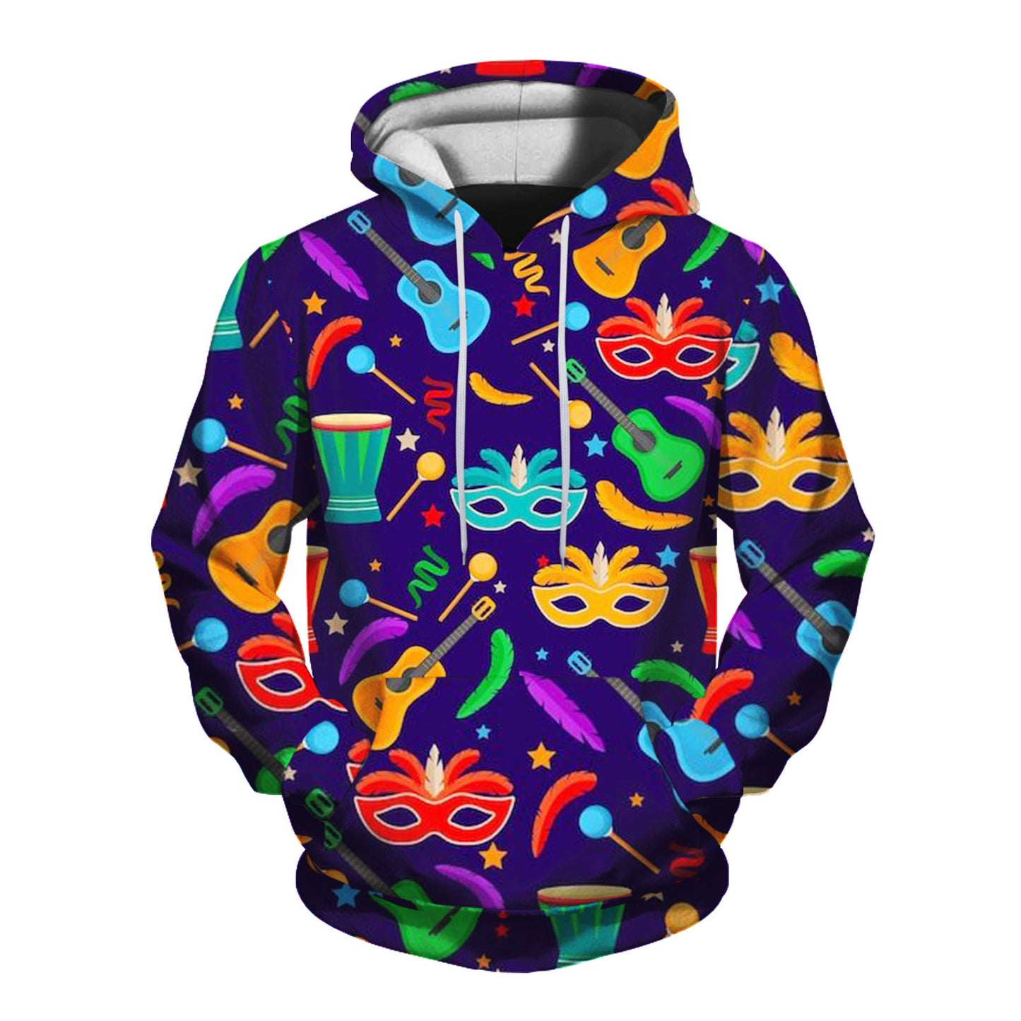 Mens 3D Printed Hooded Sweatshirt