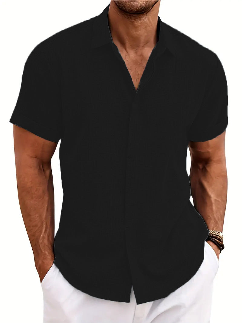 Mens 3D Printed Lapel Shirt