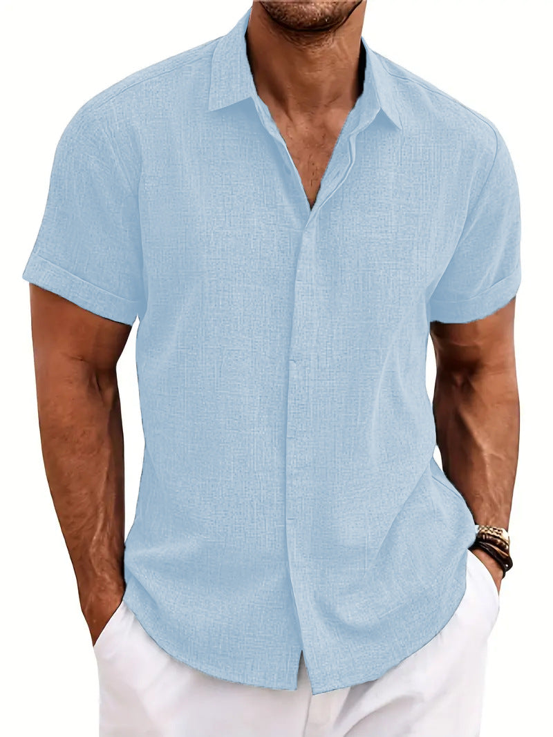 Mens 3D Printed Lapel Shirt