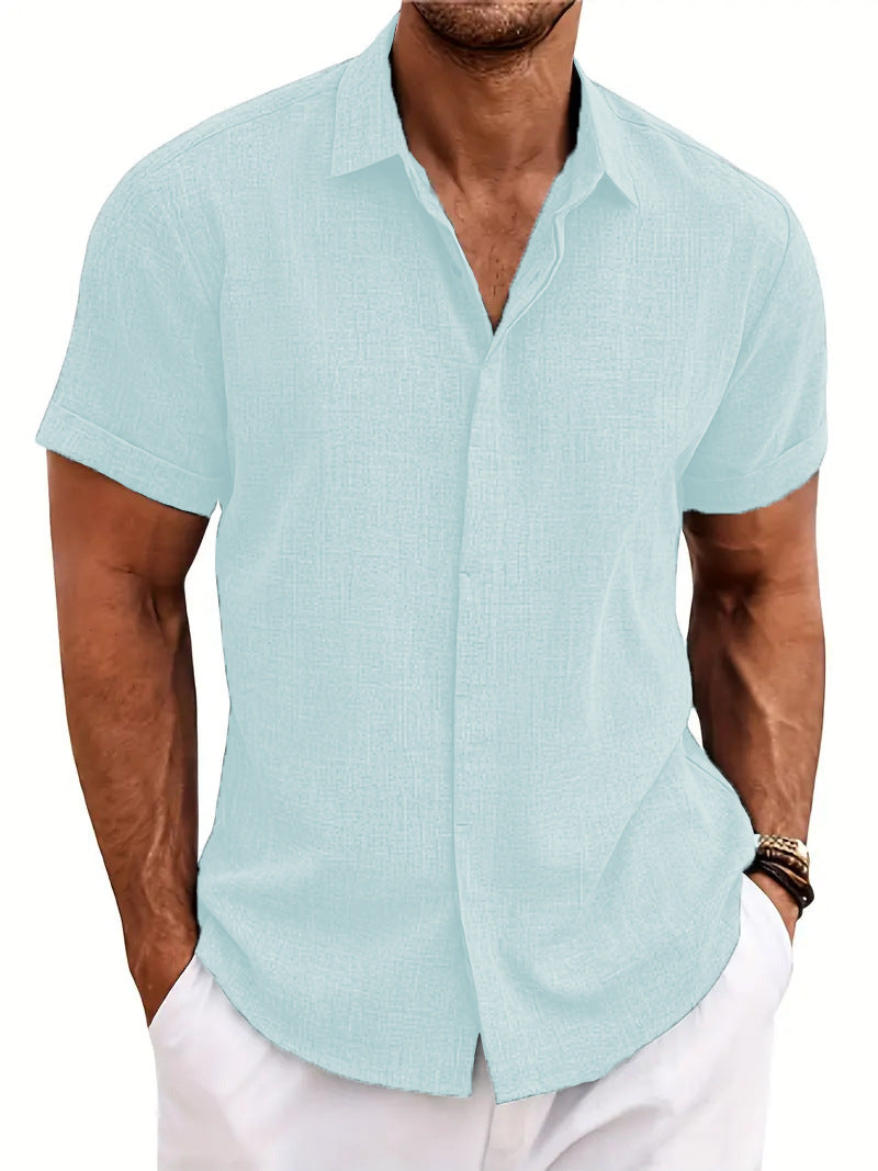 Mens 3D Printed Lapel Shirt