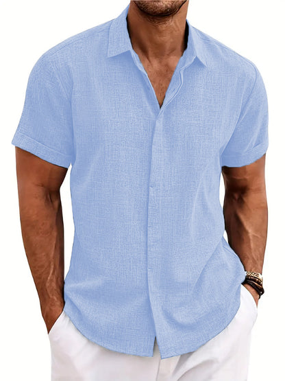 Mens 3D Printed Lapel Shirt