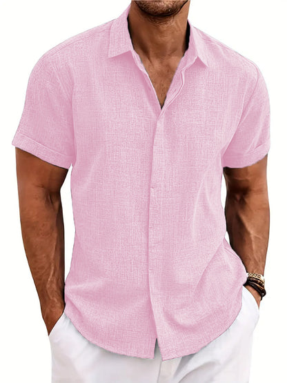 Mens 3D Printed Lapel Shirt