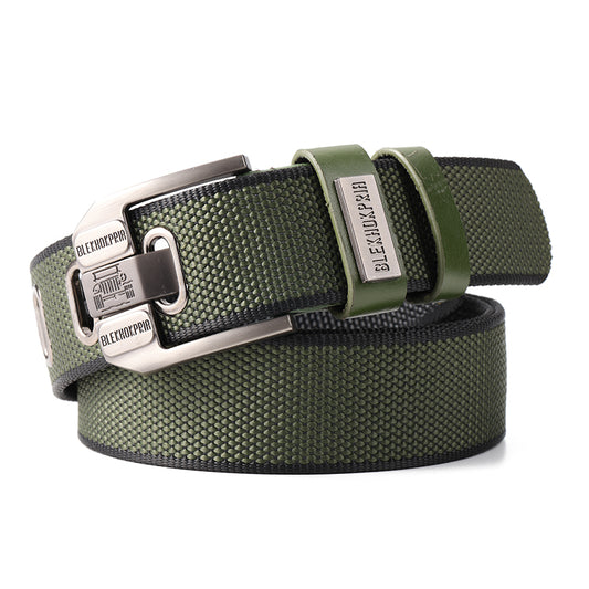Mens Adjustable Nylon Tactical Belt with Alloy Buckle