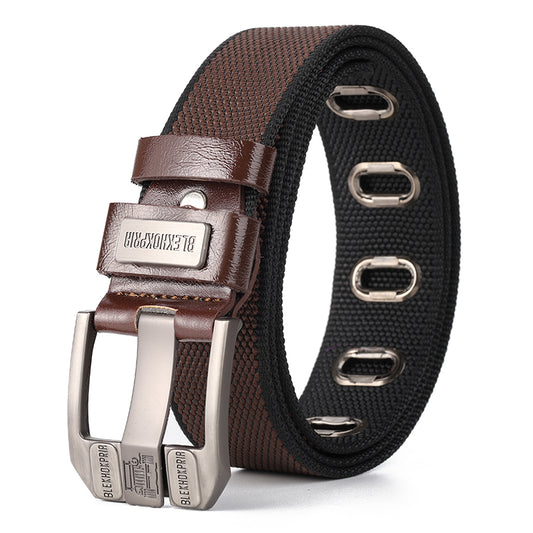 Mens Adjustable Nylon Tactical Belt with Alloy Buckle