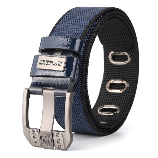 Mens Adjustable Nylon Tactical Belt with Alloy Buckle