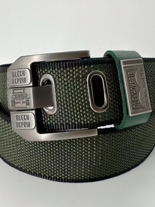 Mens Adjustable Nylon Tactical Belt with Alloy Buckle
