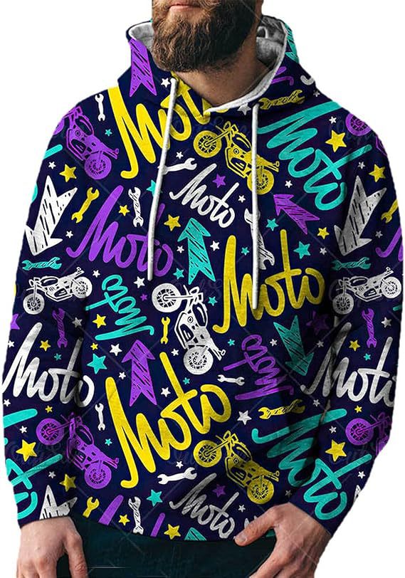Mens Animal Print Hooded Sweater
